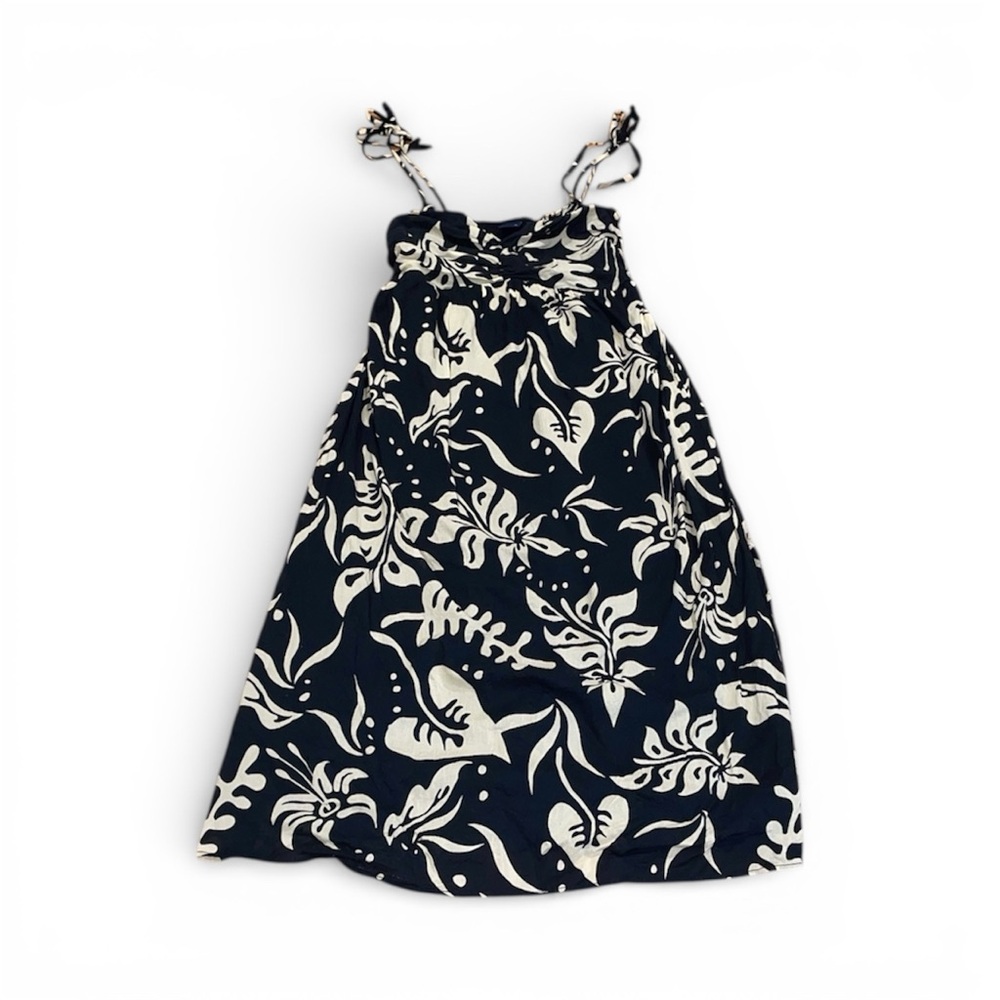 Gap black and cream midi dress